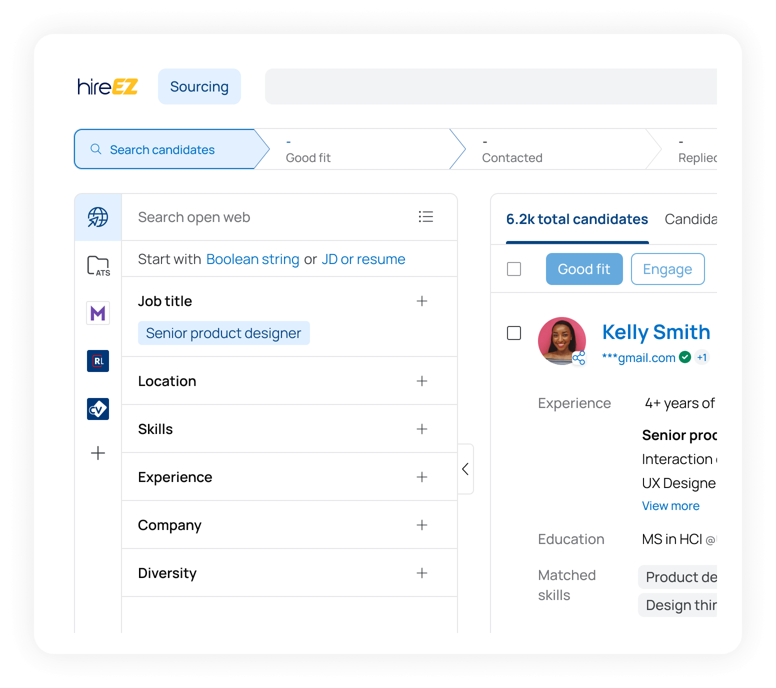Ai sourcing hub automated candidate sourcing hireez